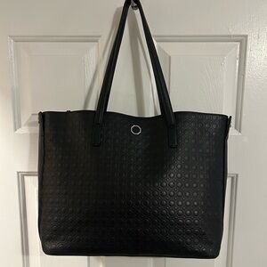 Louise et Cie Black Leather Tote Bag